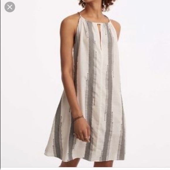 Lou & Grey Womens Halter Striped Swing Dress - Picture 1 of 5
